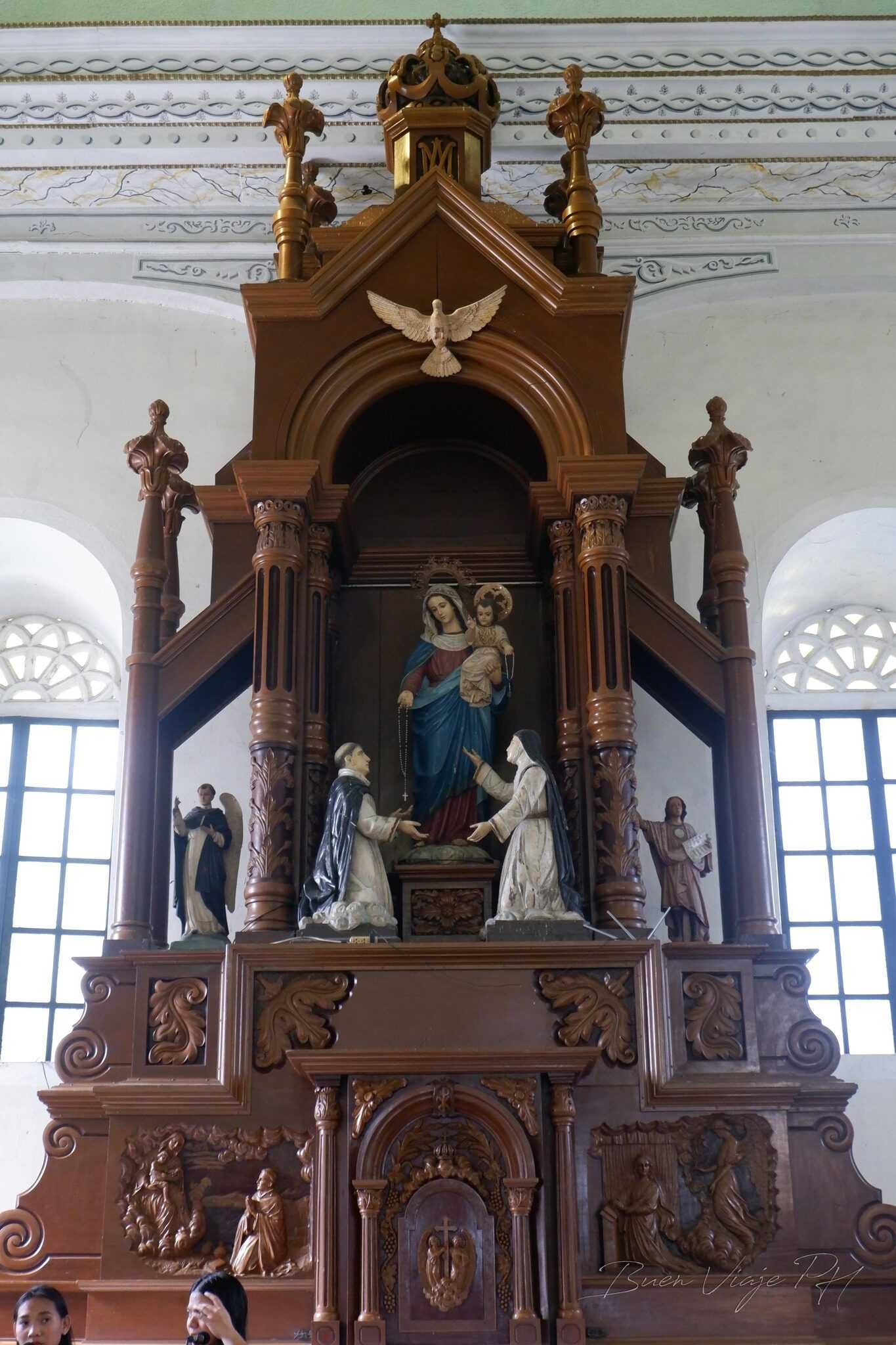 Iloilo Molo Church Saint Anne interior with elaborate carved wooden altar representing the heritage and religious tradition of Western Visayas